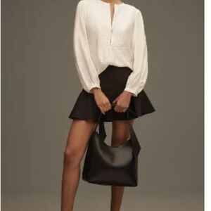 NWT Antheopologie 2x  Puff sleeve Textured blouse